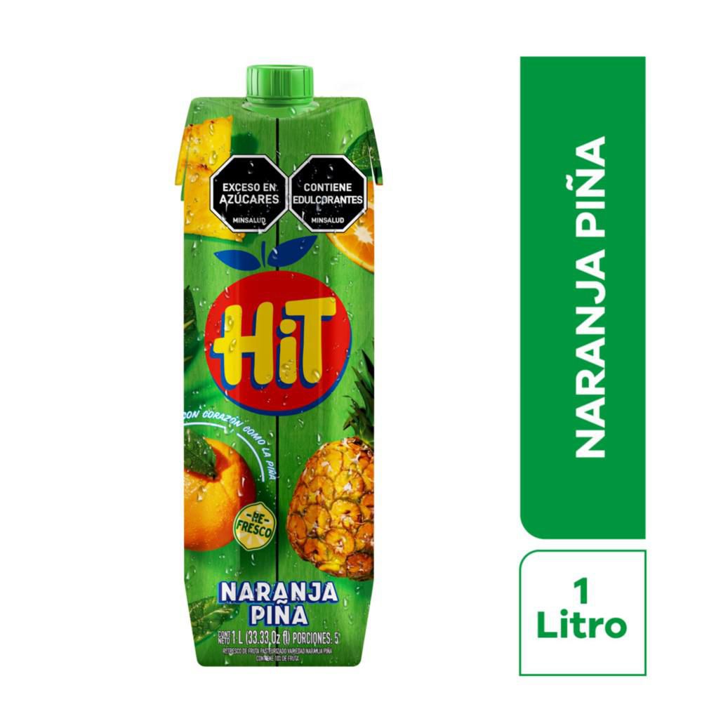 Refresco HIT naranja piña caja (1000  ml)