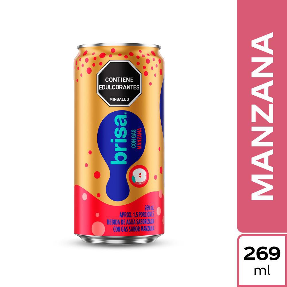 Agua saborizada BRISA con gas sabor manzana lata (269  ml) img #1