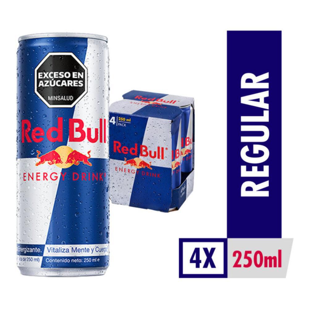 Bebida energizante RED BULL lata x4und 250ml (1000 ml)