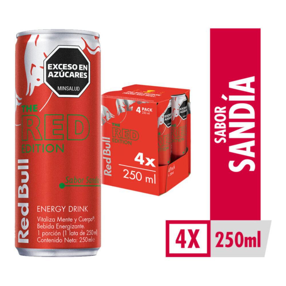 Bebida energizante RED BULL sandía lata x4und 250ml (1000 ml)