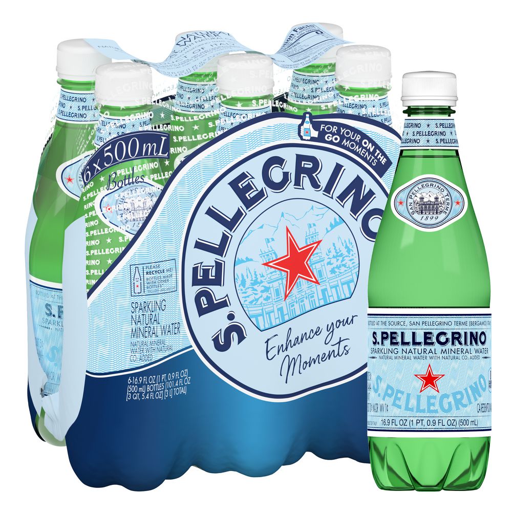 Agua con gas SAN PELLEGRINO mineral x6und (3000 ml)