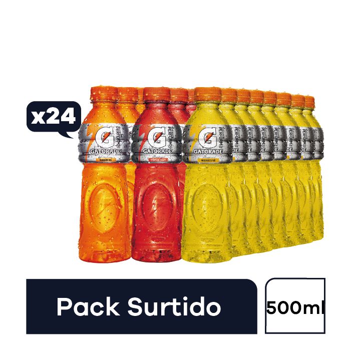 Bebida hidratante GATORADE surtido x24und (12000 ml)