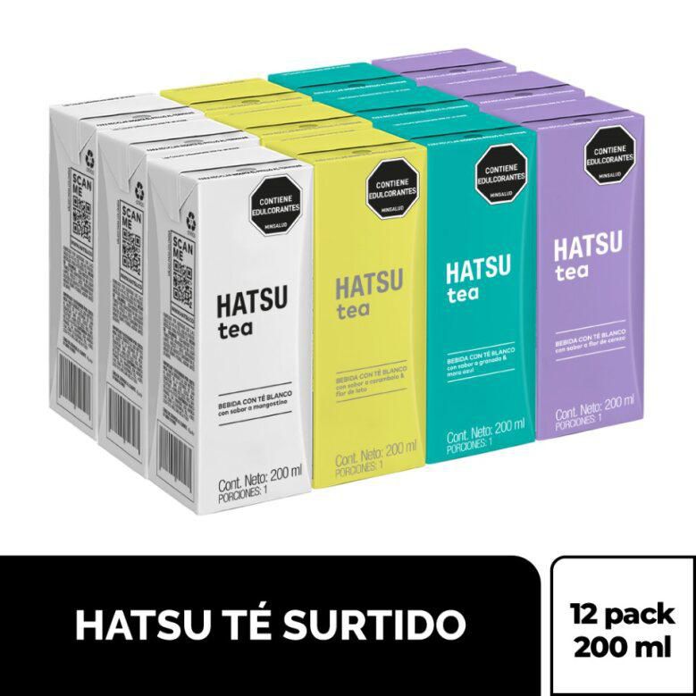 Té HATSU surtido caja x12und 200ml (2400 ml)