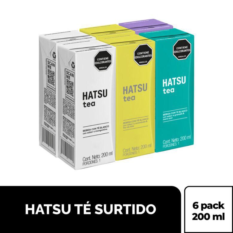 Té HATSU surtido caja x6und 200ml (1200 ml)