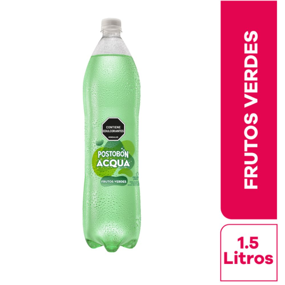 Gaseosa POSTOBON ACQUA frutos verdes botella (1500 ml)
