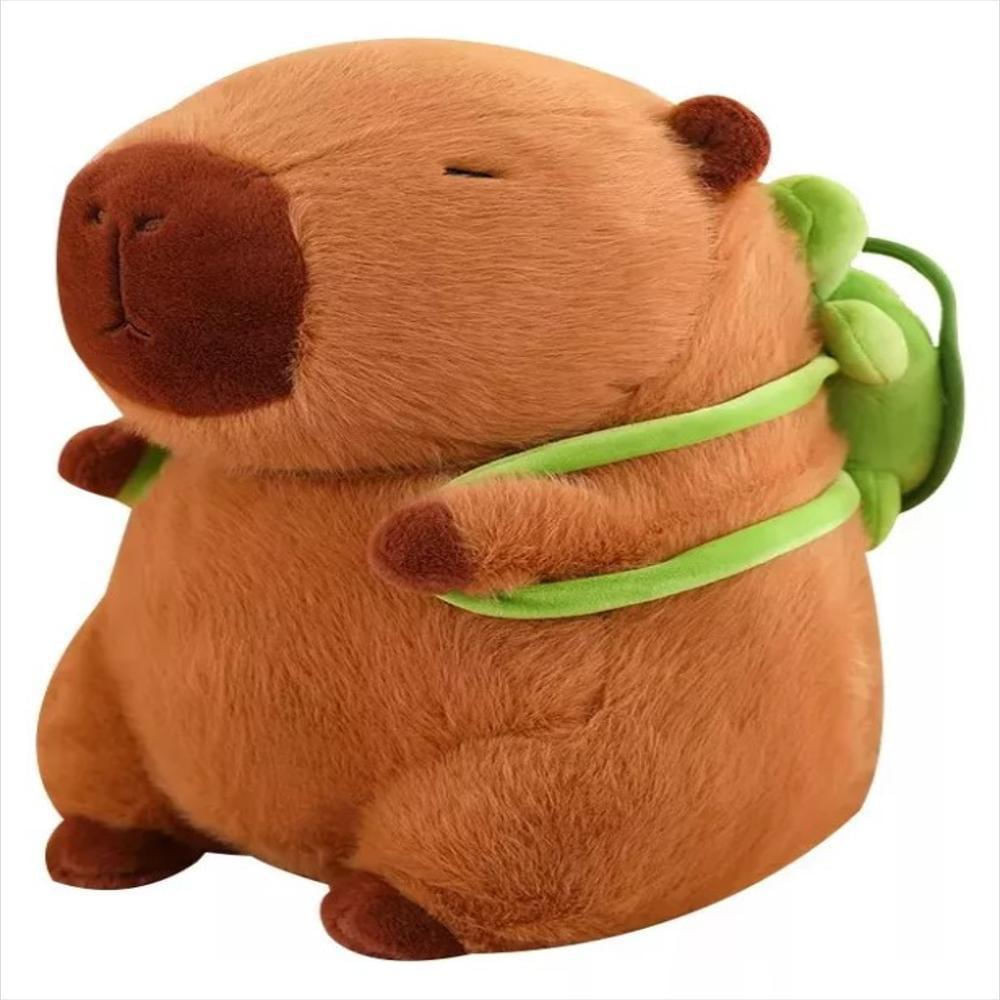 Peluche Capibara Con Mochila De Tortuga