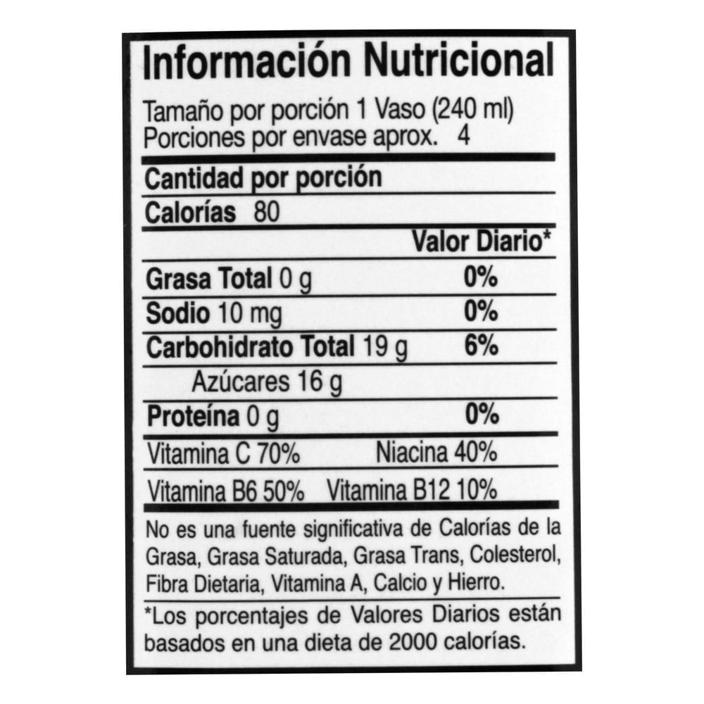 Refresco DEL VALLE piña y mandarina tetra pack (946  ml) img #3