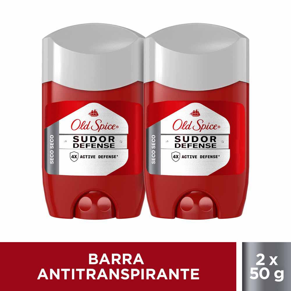Desodorante OLD SPICE sudor defense seco seco barra 2xund (100 gr)