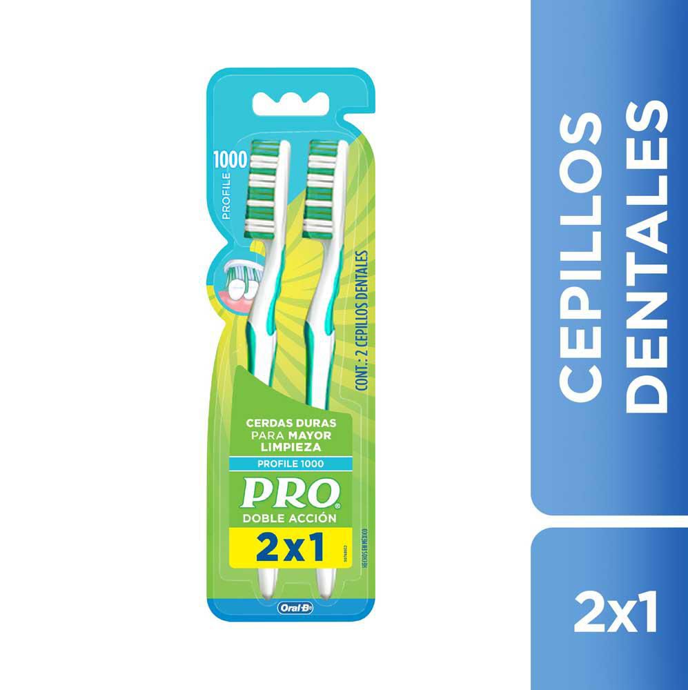 Cepillo de dientes PRO doble acción profile 1000 (2 und)