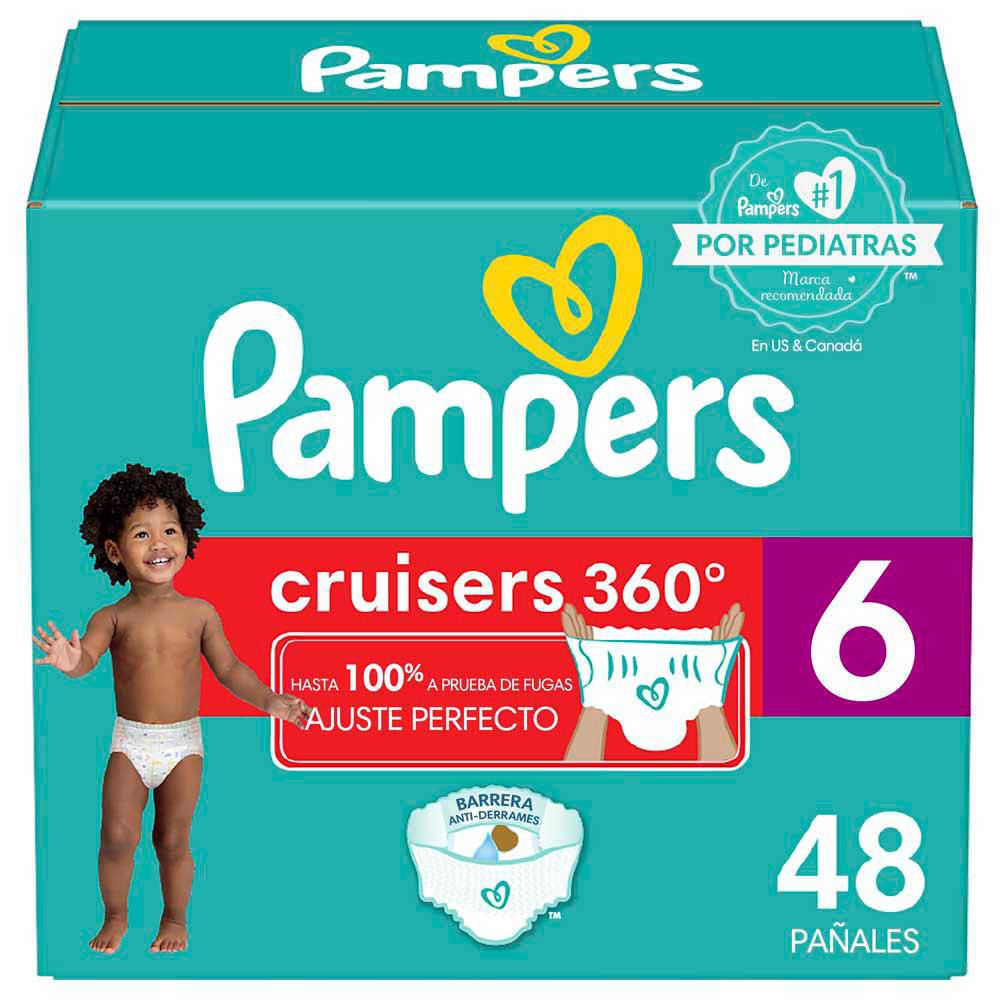 Pañales PAMPERS MARCA EXCLUSIVA cruisers 360 talla 6 (48 und)