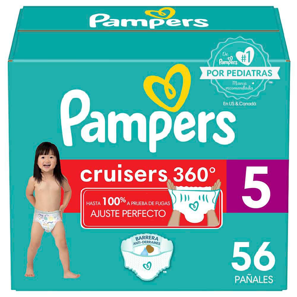 Pañales PAMPERS MARCA EXCLUSIVA cruisers 360 talla 5 (56 und)