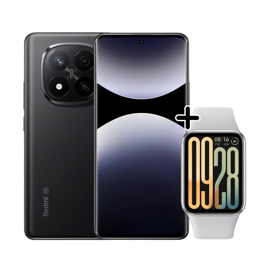 Celular XIAOMI Redmi Note 14 Pro+ 5G 256 GB 8 GB RAM Negro + Smart Band 9 Pro Silver