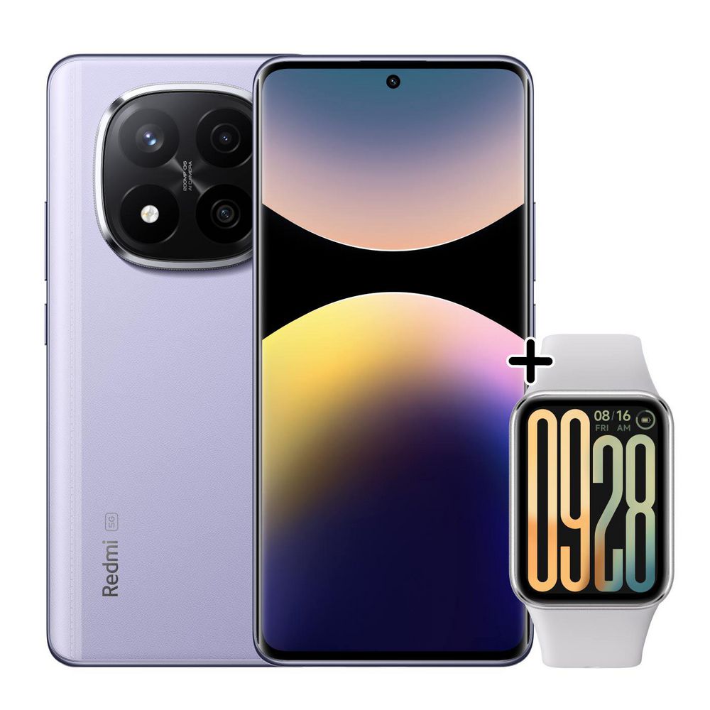 Celular XIAOMI Redmi Note 14 Pro+ 5G 256 GB 8 GB RAM Morado + Smart Band 9 Pro Silver