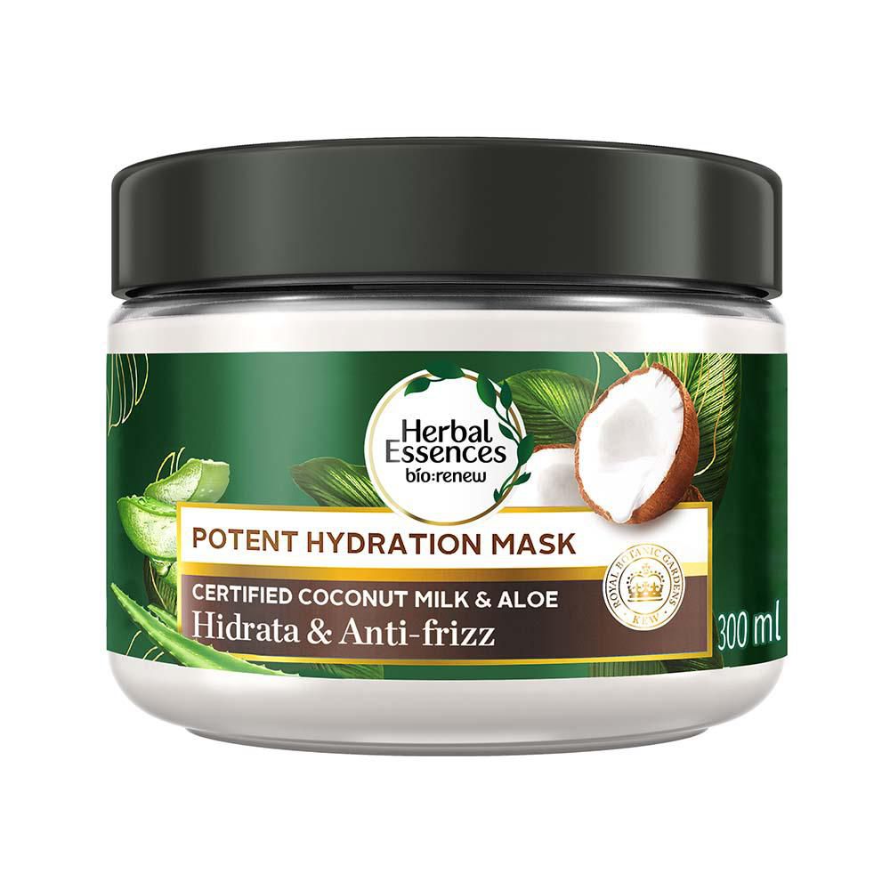 Mascarilla capilar HERBAL ESSENCES BIO RENEW leche de coco y aloe (300 ml)