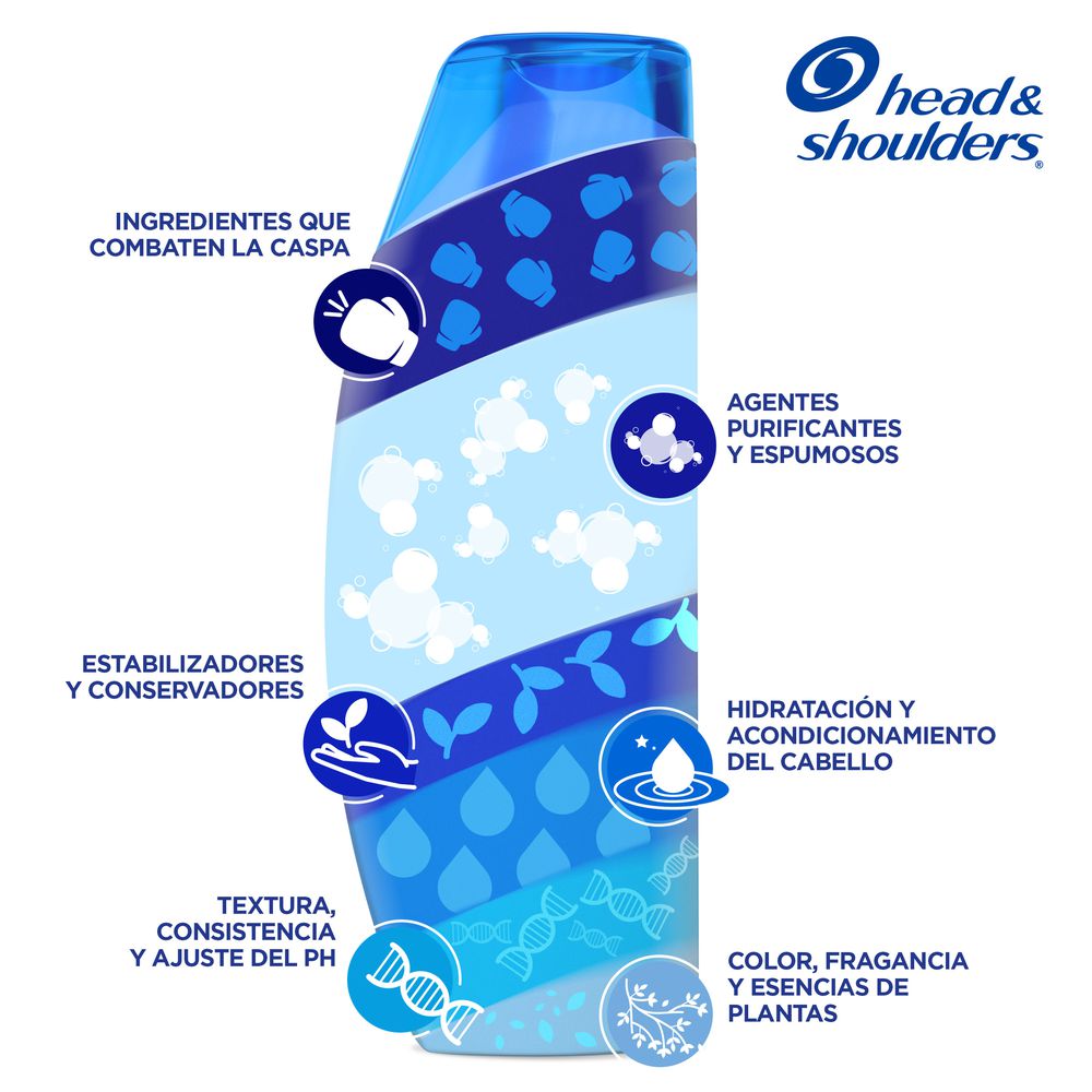 Shampoo H&S protección caída con cafeína (700  ml) img #3