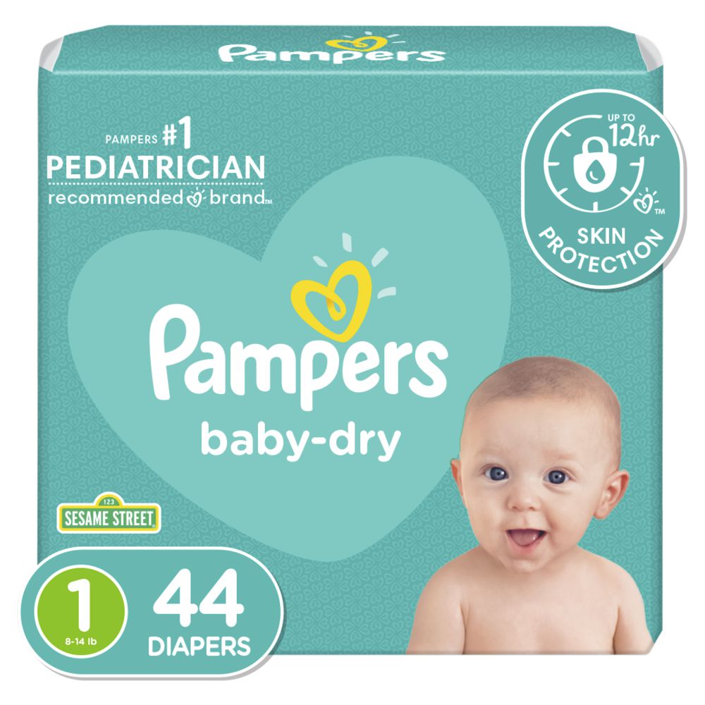 Pañales desechables PAMPERS MARCA EXCLUSIVA baby dry etapa 1 (44 und)