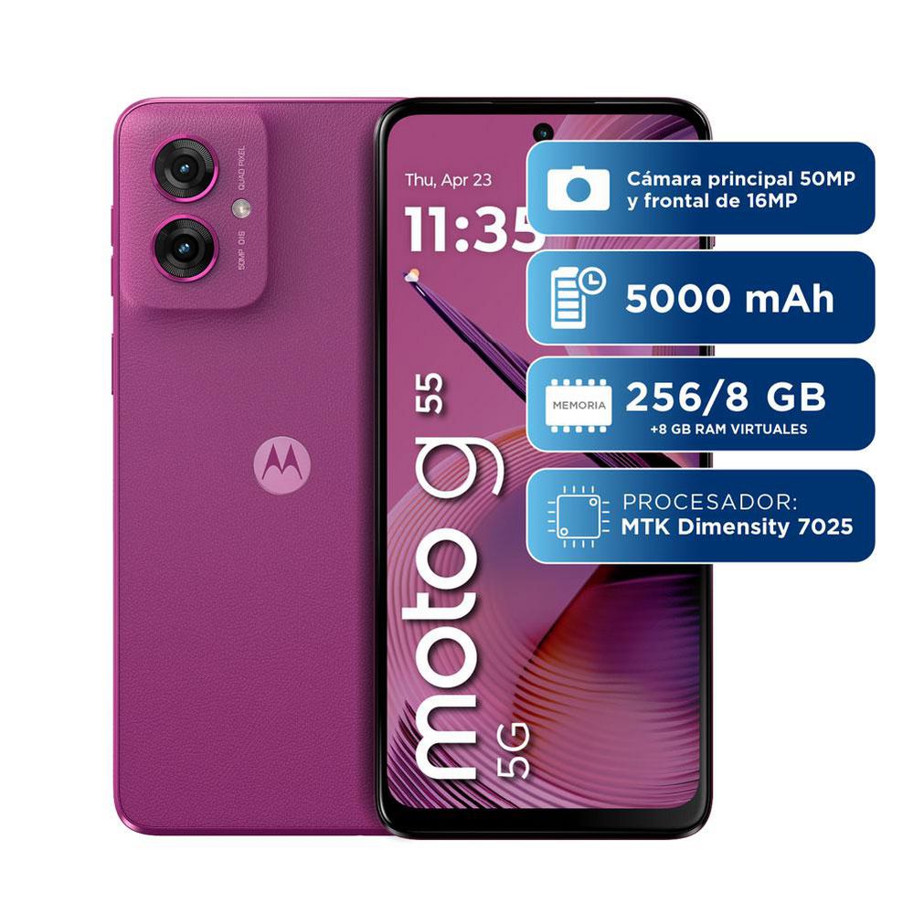 Celular MOTOROLA G55 5G 256 GB 8 GB RAM Rosado