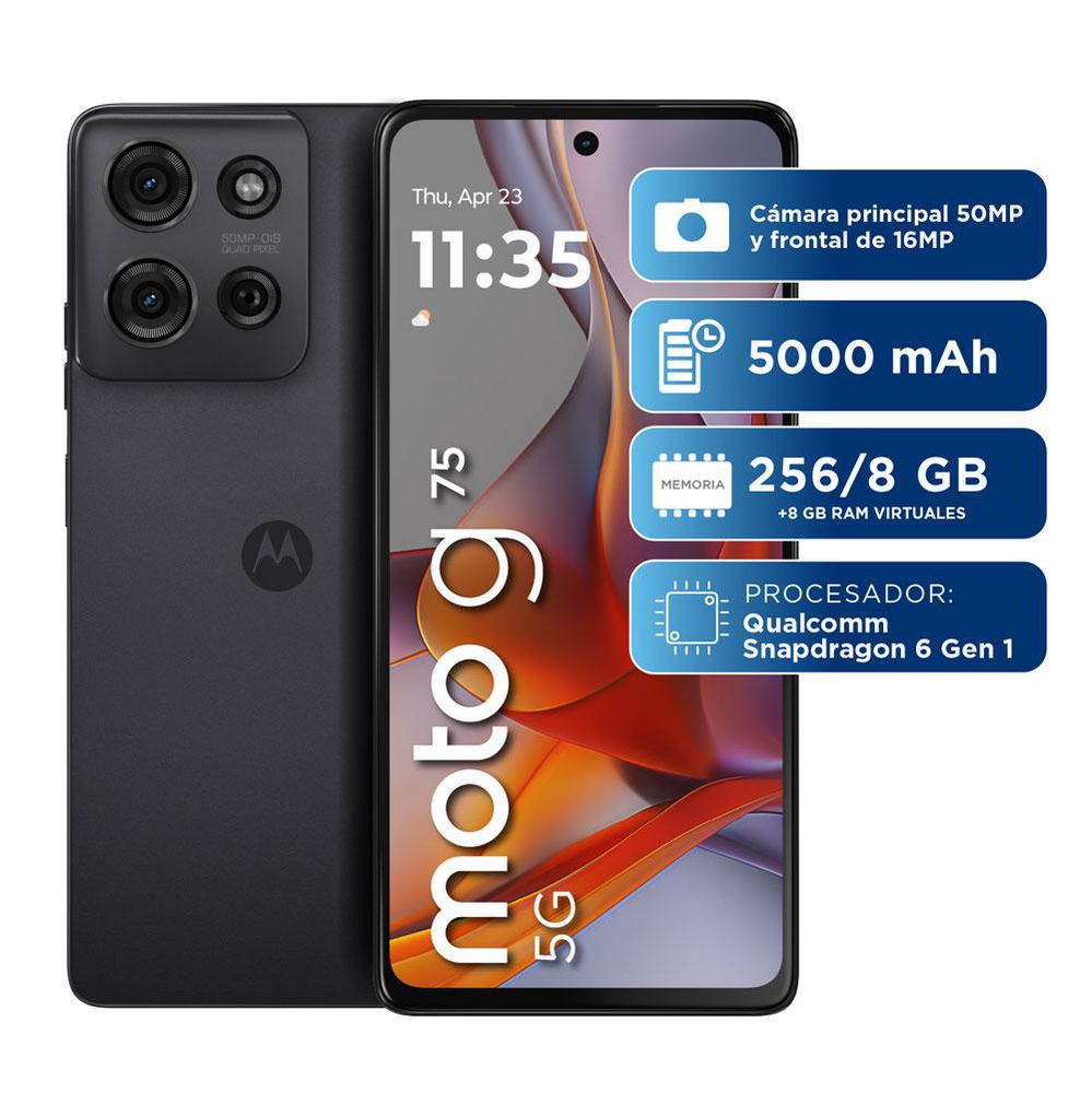 Celular MOTOROLA G75 5G 256 GB 8 GB RAM Gris