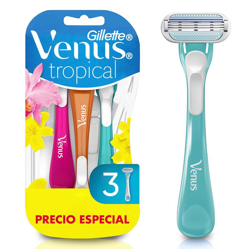 Máquina de afeitar VENUS gillette tropical (3 und)