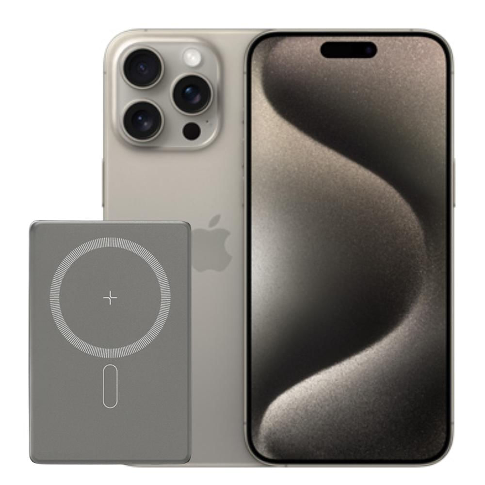 Iphone 15 Pro 128Gb Natural Titanio Reacondicionado Esim + Power Bank