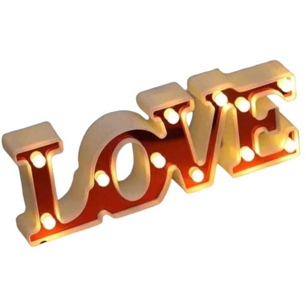 Letras Led Love 3D Rojas Un Toque Romántico Que Enamora img #2