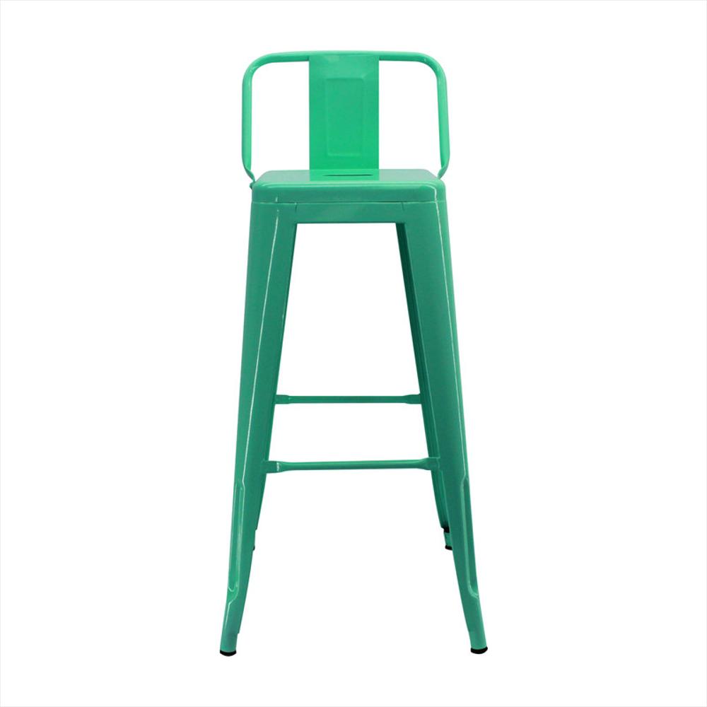 Kit X 2 Butaco Alto Tolix Con Espaldar Tipo Bar Verde Menta img #2