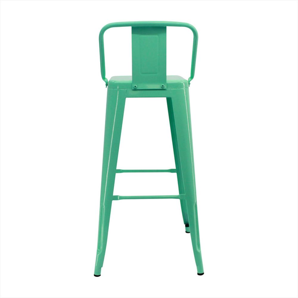 Kit X 2 Butaco Alto Tolix Con Espaldar Tipo Bar Verde Menta img #4