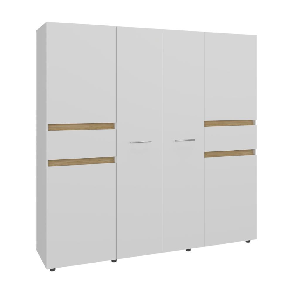 Closet Grande Imperial 200X200 Blanco Y Fresno Europeo