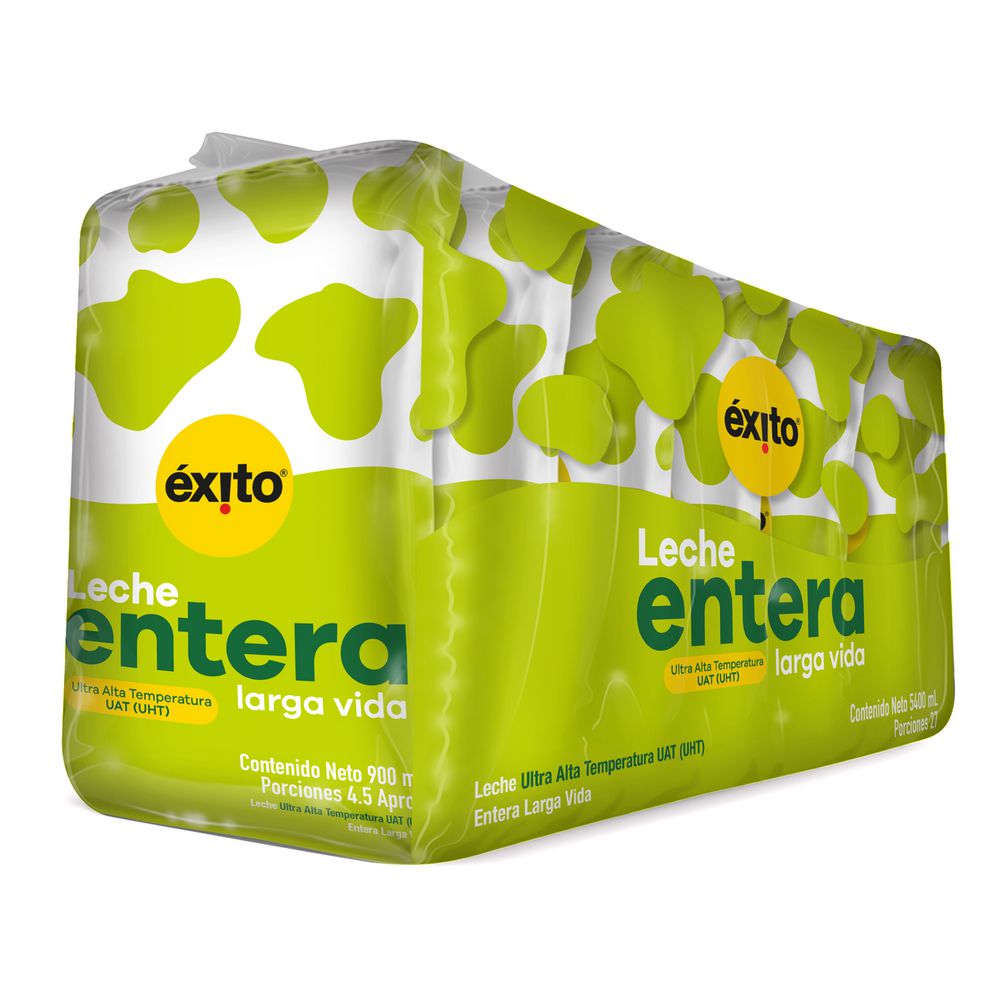 Leche EXITO MARCA PROPIA entera x6und (5400 ml)