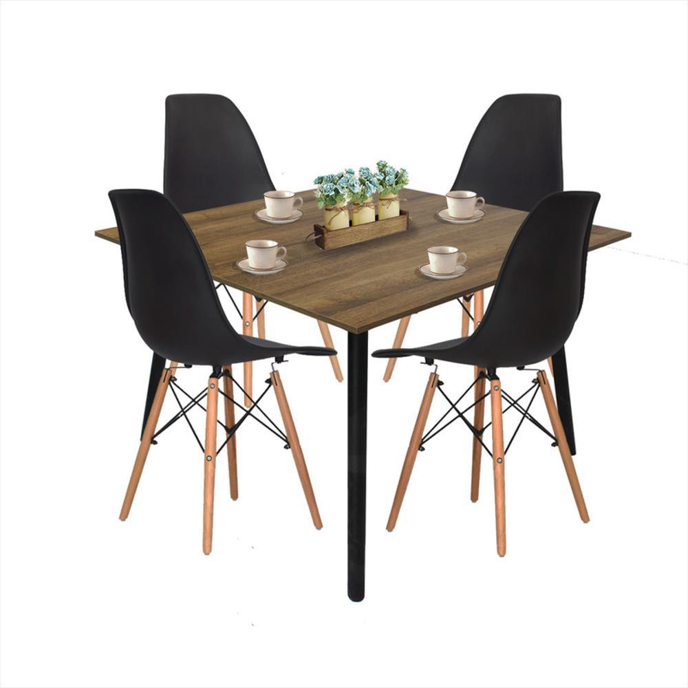 Combo Comedor Cuadrado Look + Set X 4 Sillas Cbcomcu 011 04