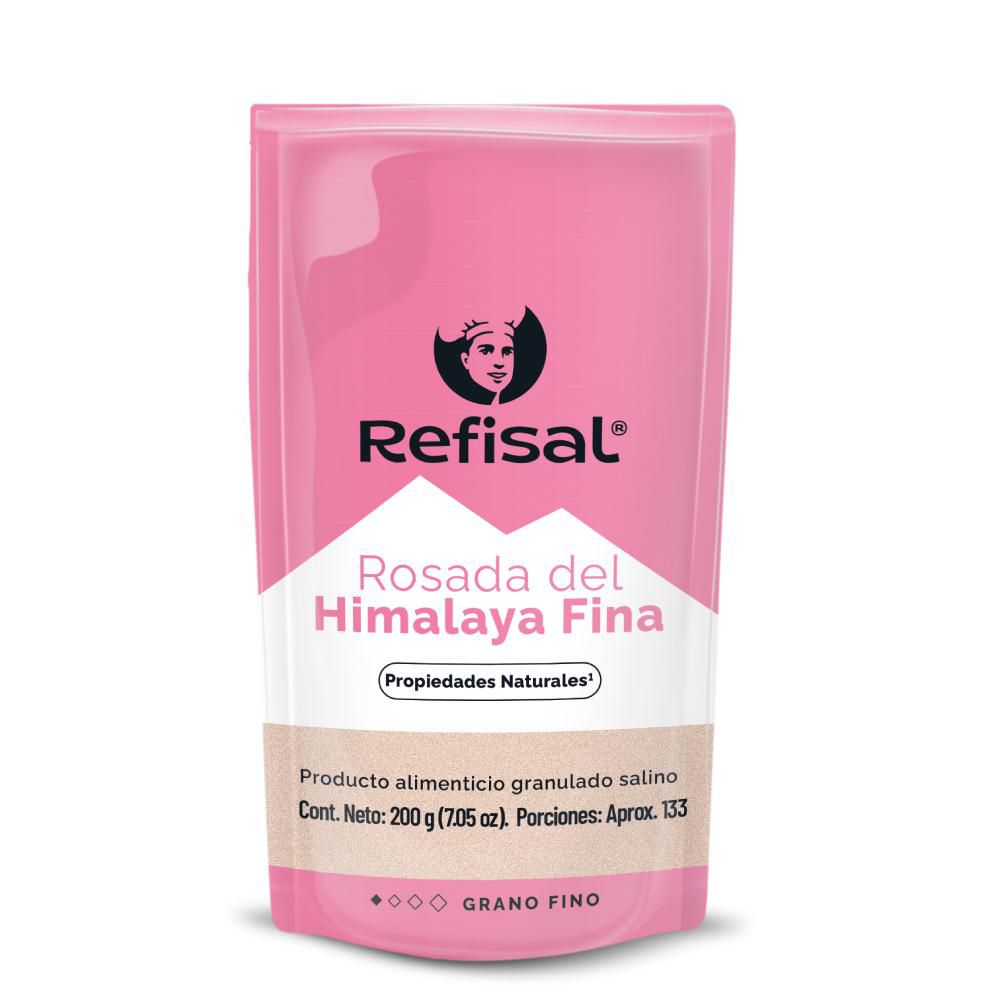 Sal REFISAL rosada del Himalaya grano fino (200  gr)