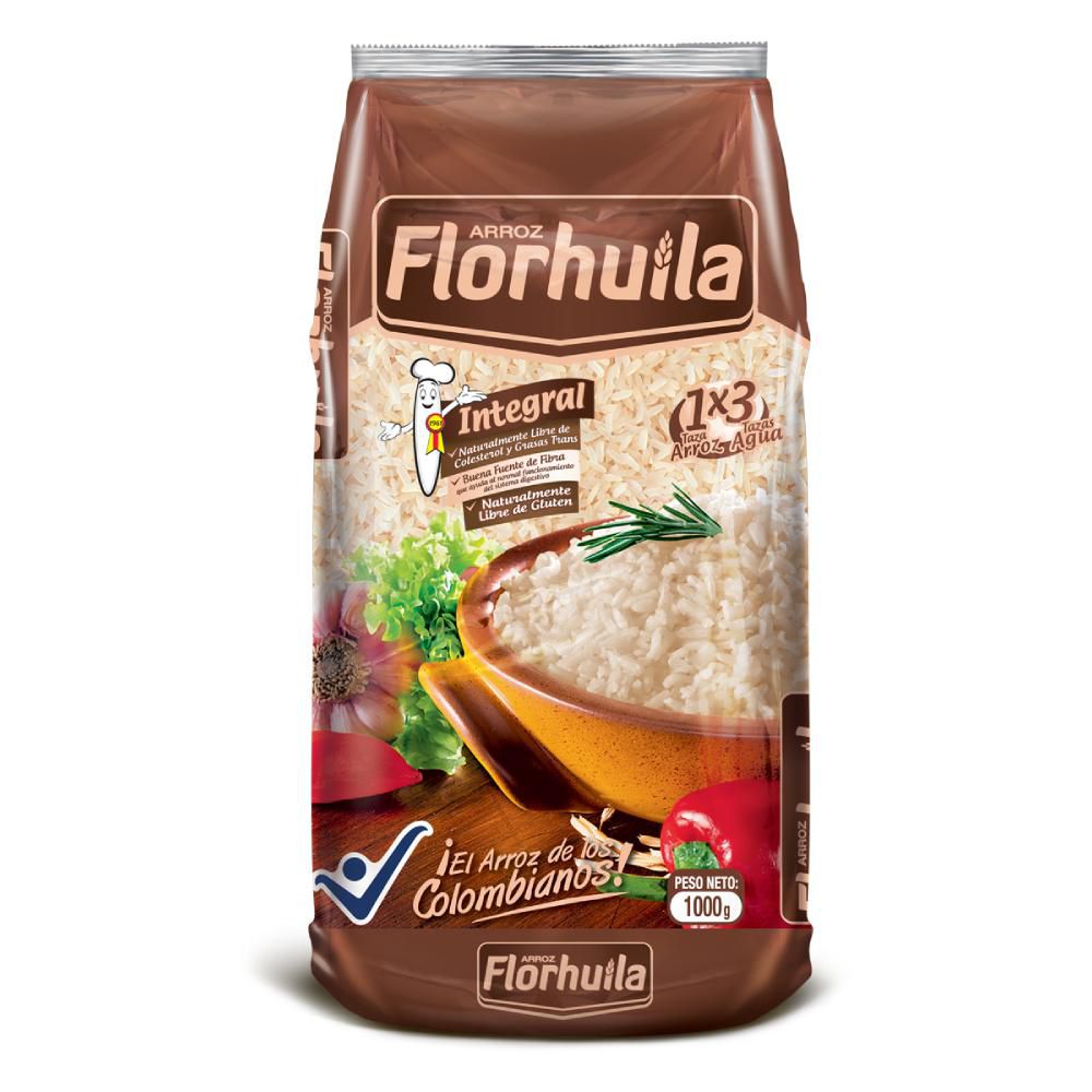 Arroz FLOR HUILA integral (1000 gr)