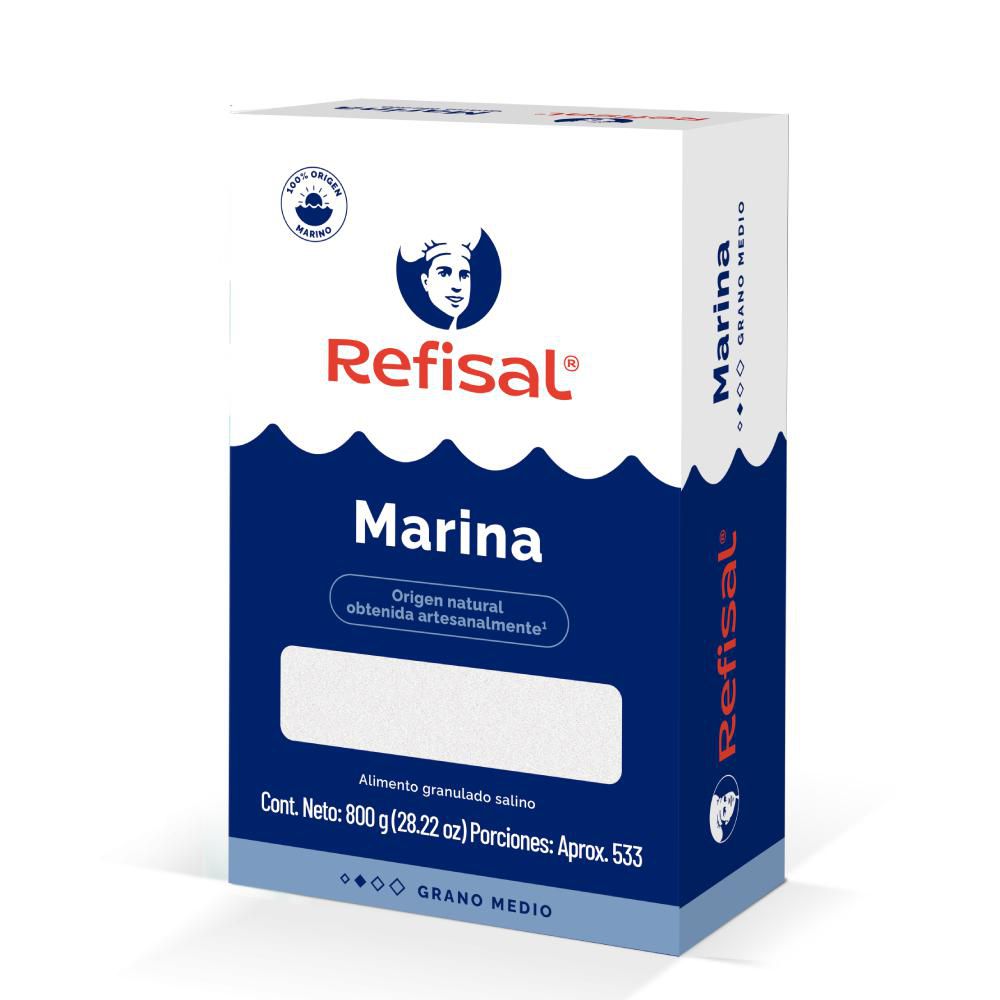 Sal REFISAL marina grano medio (800  gr)