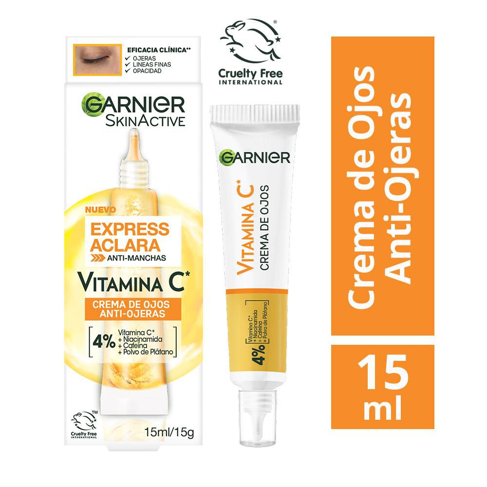 Contorno de ojos GARNIER SKIN ACTIVE Express aclara vitamina c (15 ml)