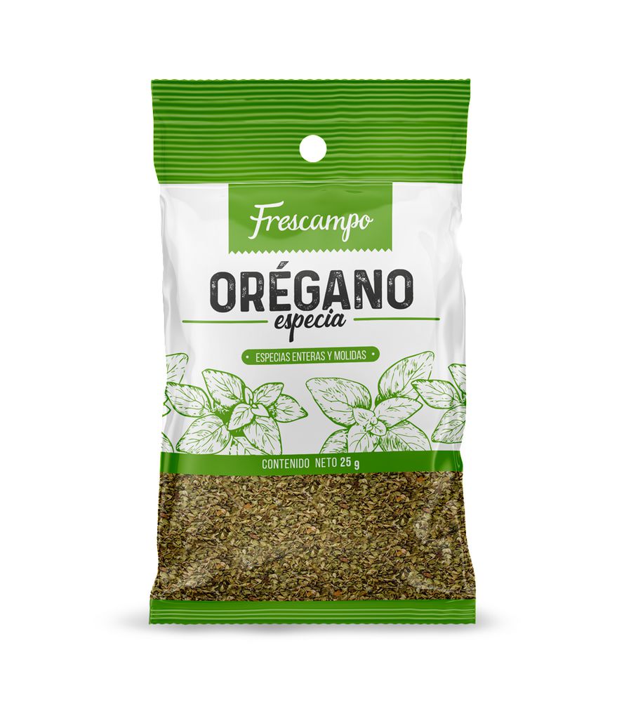 Orégano FRESCAMPO especias enteras y molidas (25 gr)