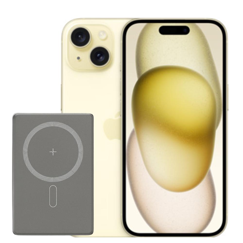 Iphone 15 128Gb Amarillo Reacondicionado + Power Bank 20W