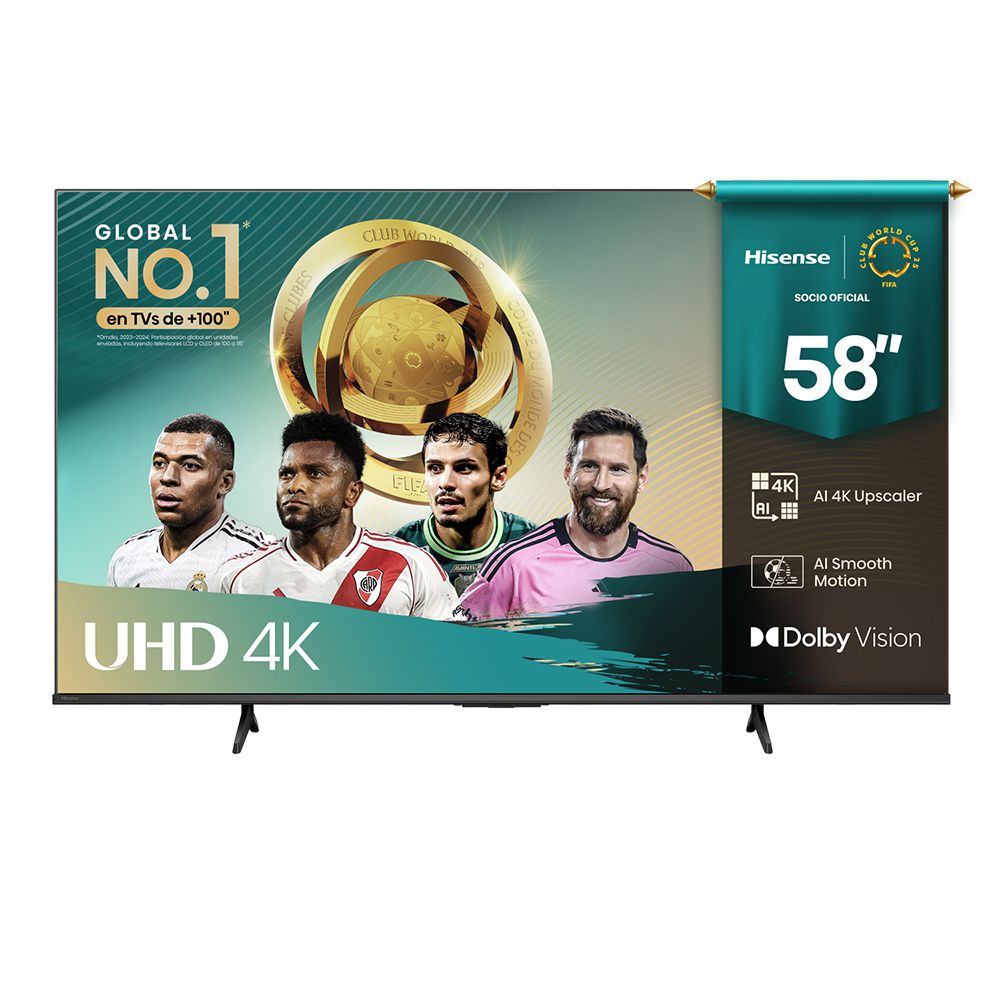 Televisor HISENSE 58 pulgadas LED Uhd4K Smart TV 58A6NV