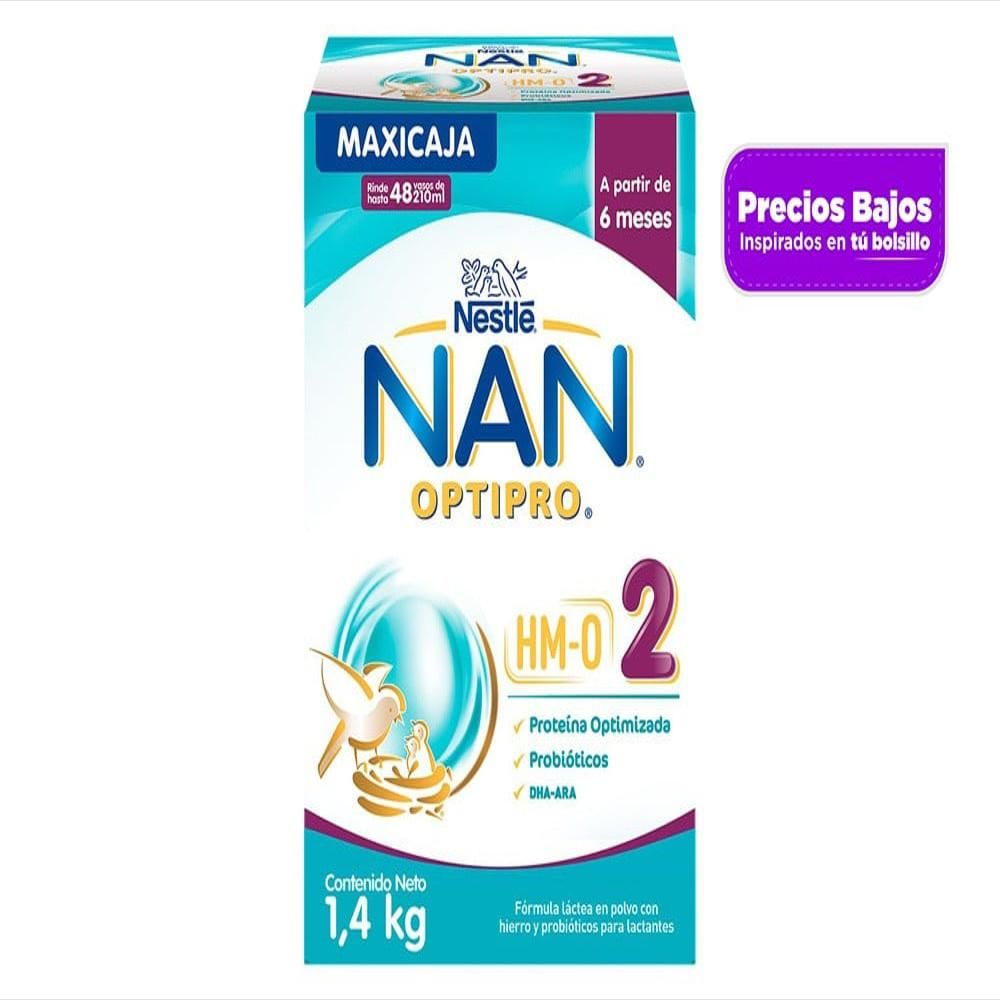 Formula Lactea Nan Optipro 2 2 Bolsa 700 Gr C/U Caj 1 Caj 1400 U