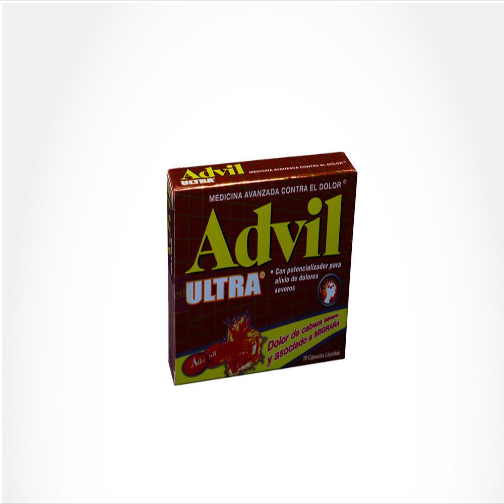 Advil Ultra Cafeina 65Mg/Ibuprofeno 200Mg Cap Glt Bla Oral Caj 10 Cap 1 U