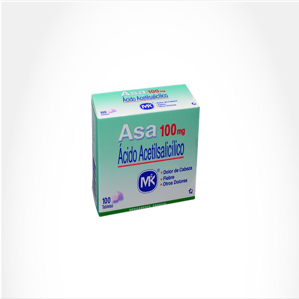 Asa Acido Acetilsalicilico 100Mg Tab Oral Caj 100 Tab 1 U img #1