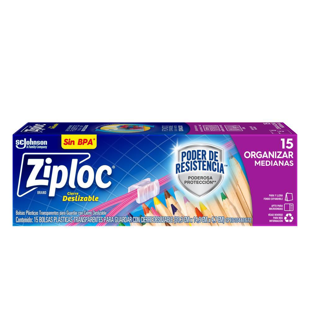 Bolsa Reutilizable Para Organizar Slider Mediana ZIPLOC 853802