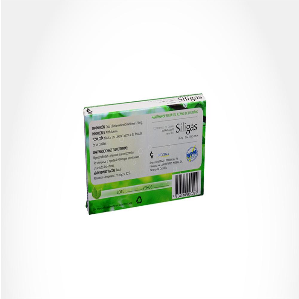 Siligas Simeticona 125Mg Tab Mas Bucal Caj 10 Tab 1 U img #2