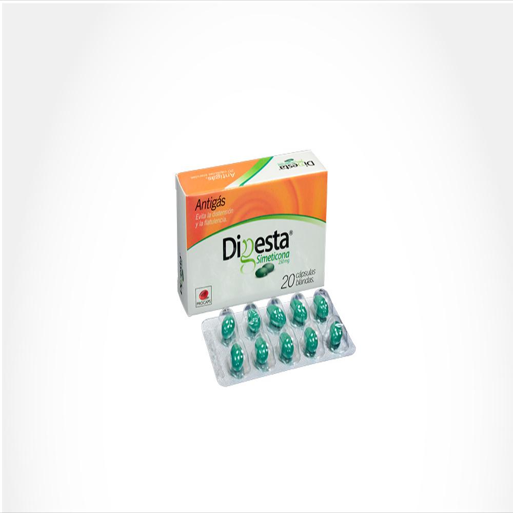Digesta Simeticona 250Mg Cap Glt Bla Oral Caj 20 Cap 1 U