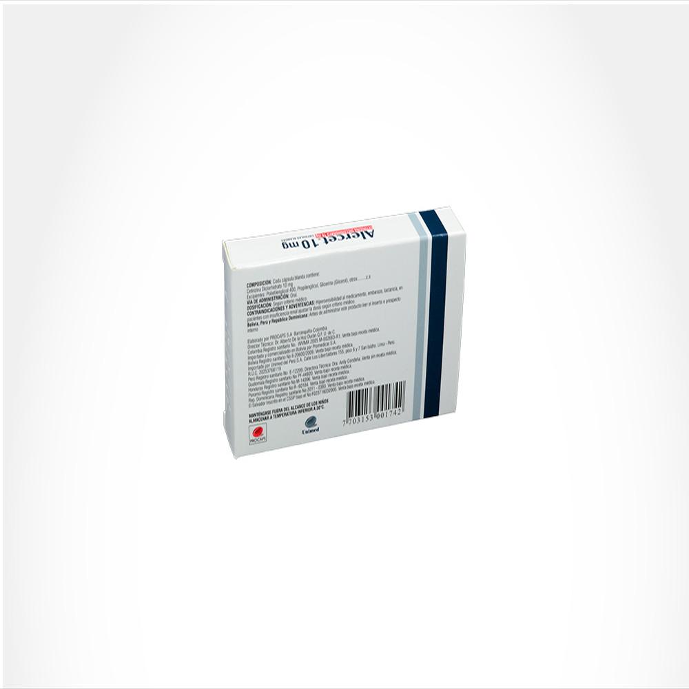 Alercet Cetirizina Diclorhidrato 10Mg Cap Glt Bla Oral Caj 10 Cap 1 U img #2