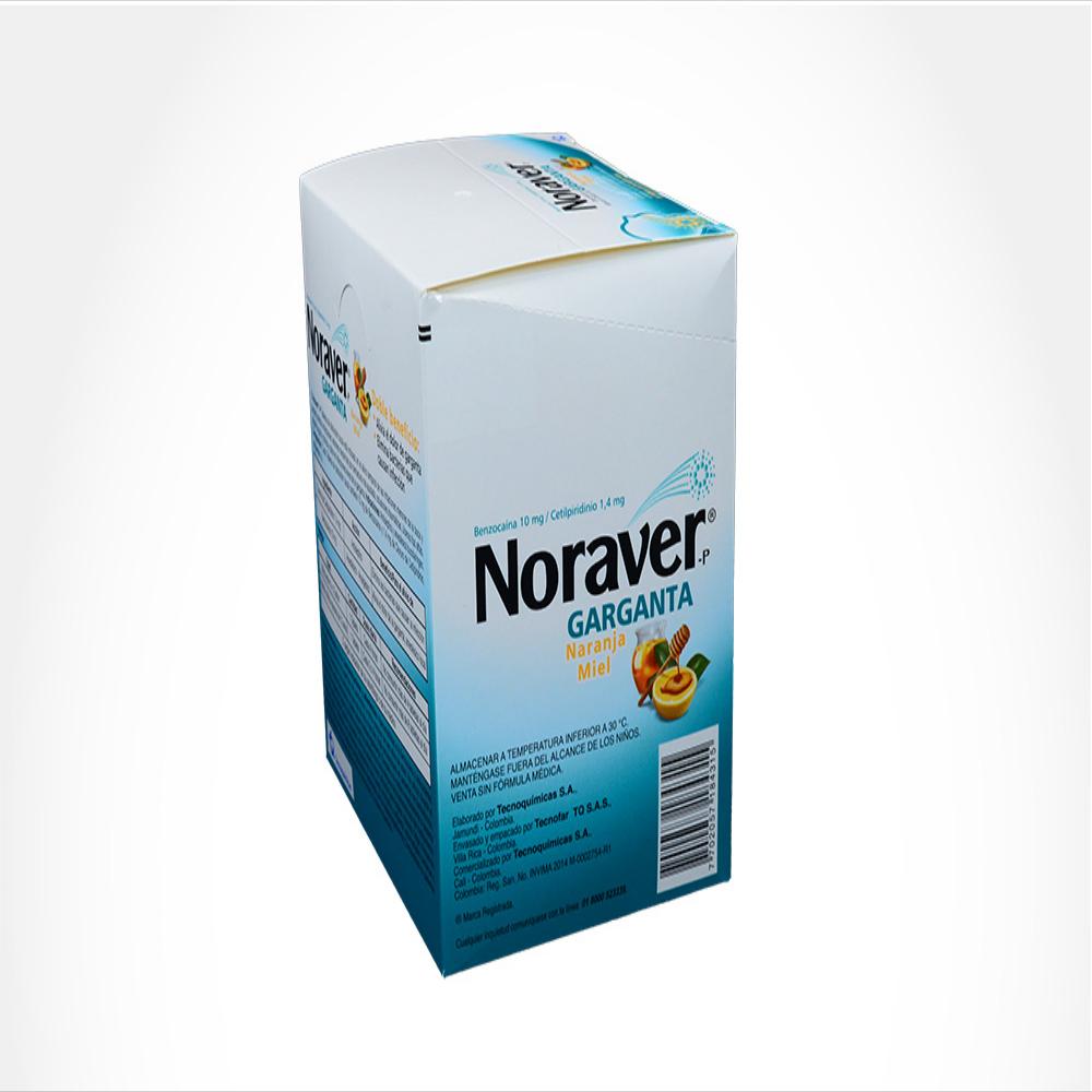 Noraver Garganta Benzocaina 10Mg/Cloruro De Cetilpiridinio 1.4Mg Tab Mas Bucal Caj 96 Tab 1 U img #2