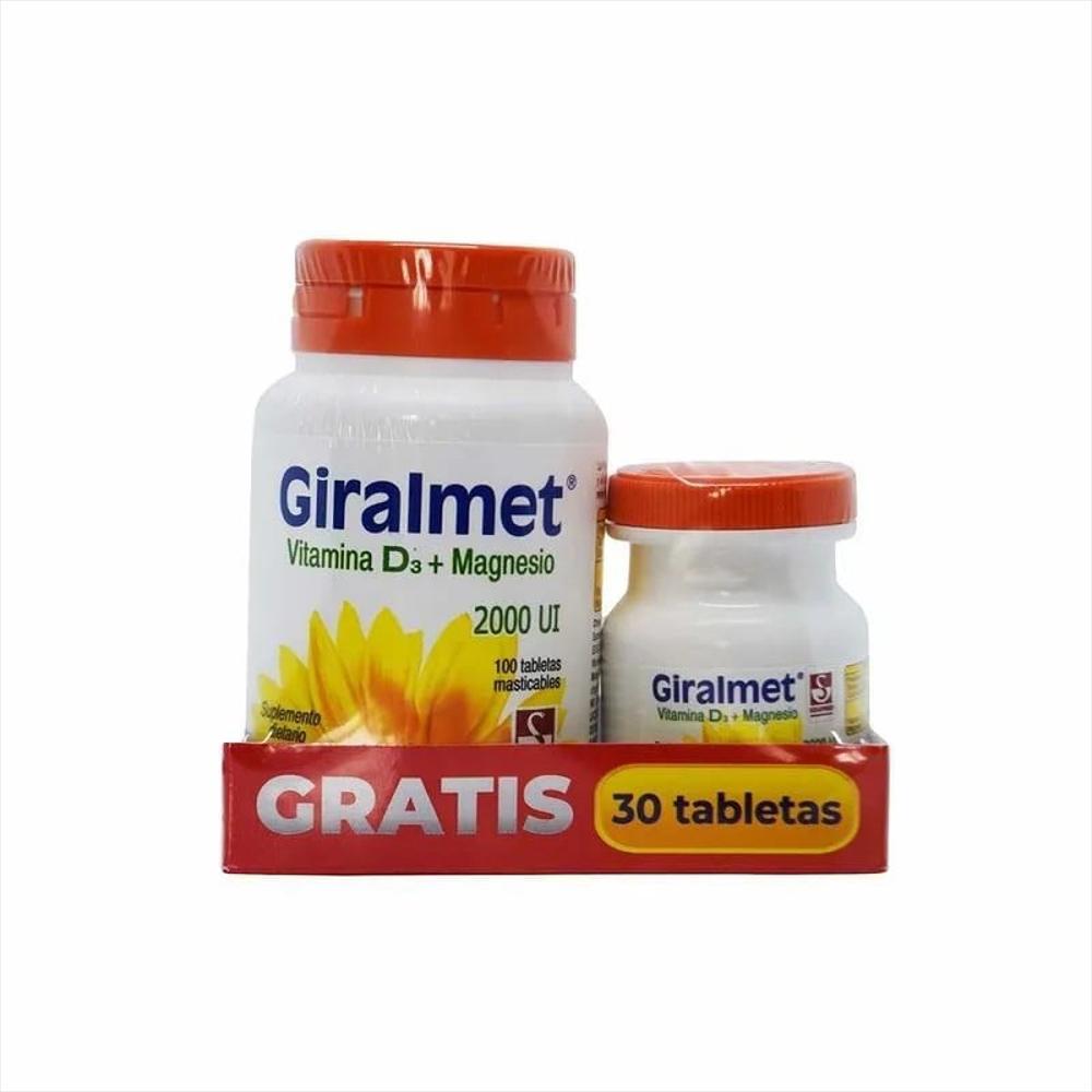 Magnesio / Vitamina D3 2000 Giralmet Gratis 30 Tab Fra 100 Tab 1 U