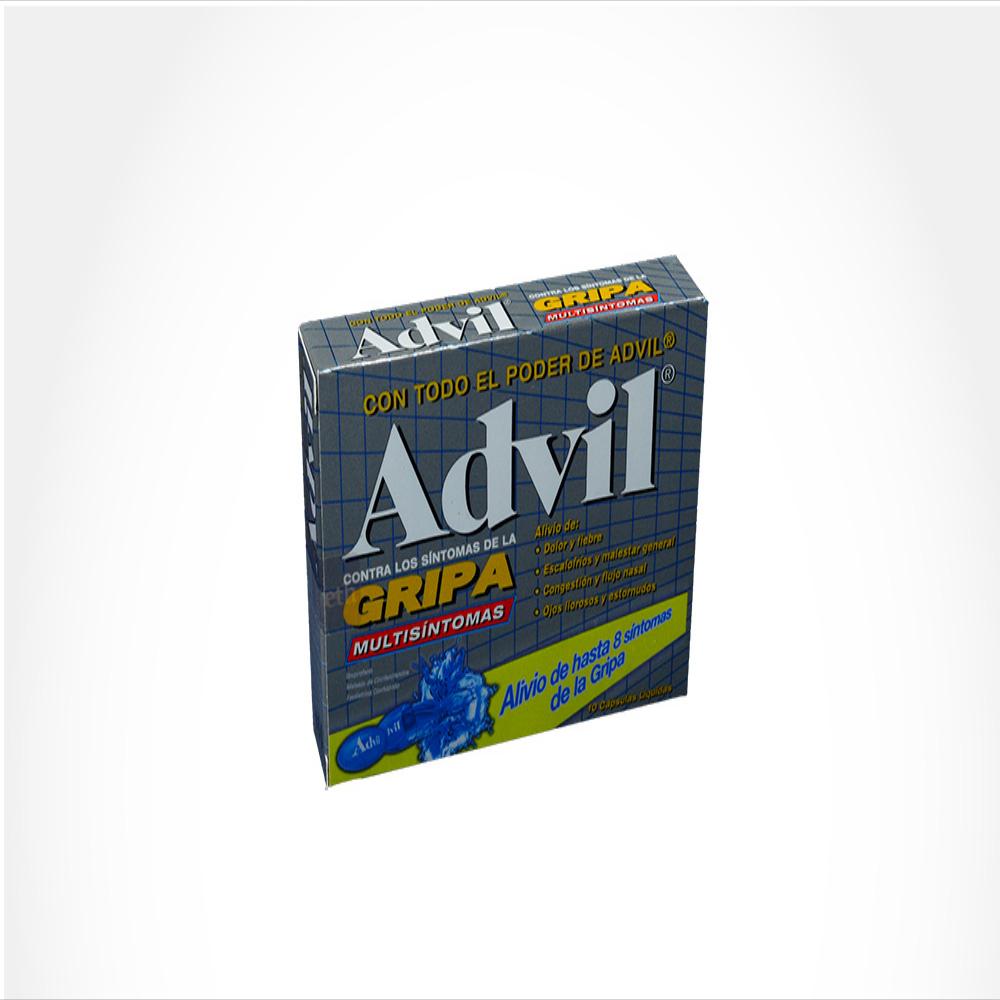 Advil Gripa Clorfeniramina Maleato 1Mg/Fenilefrina Clorhidrato 10Mg/Ibuprofeno 200Mg Cap Glt Bla Oral Caj 10 Cap 1 U