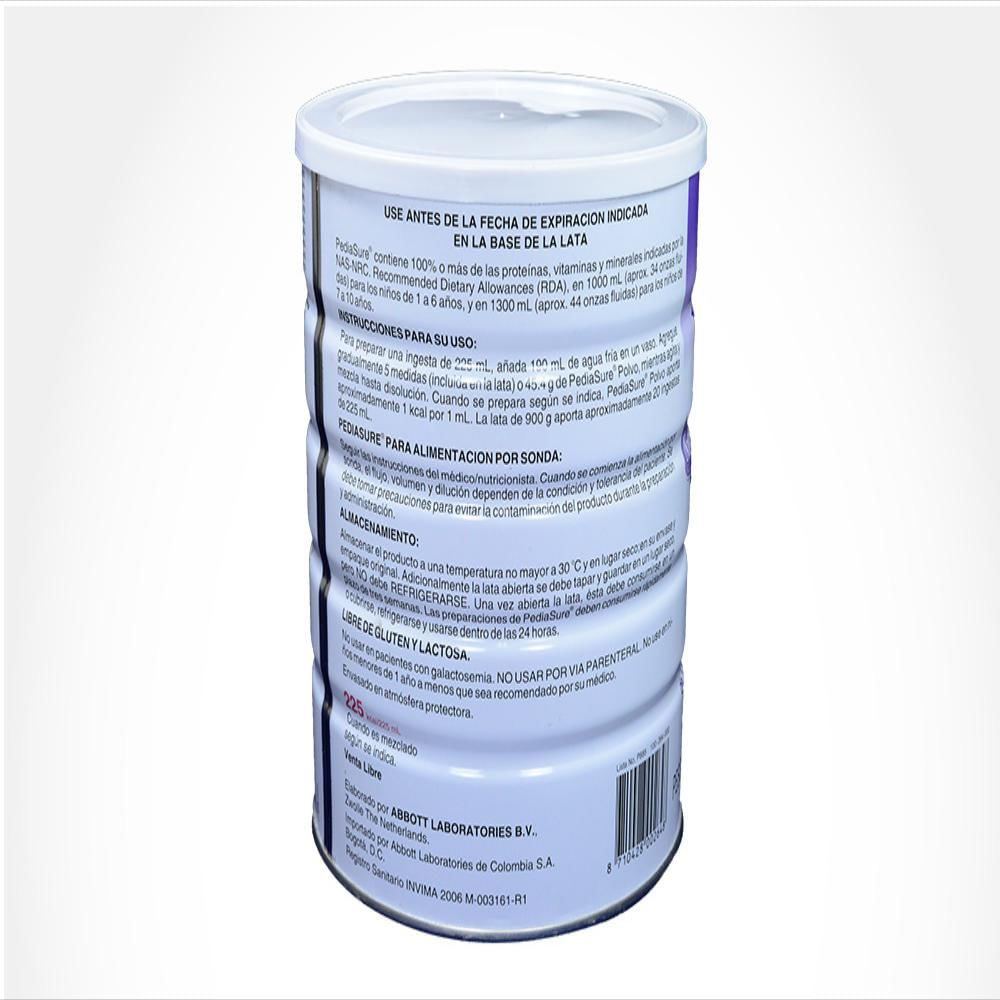 Nutricion Polimerica Pediasure Fresa Niños / Completa Y B Lat 1 Lat 900 G img #2