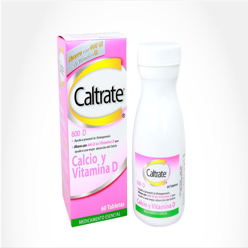 Caltrate Calcio Carbonato 600Mg/Vitamina D (Colecalciferol) 400Ui Tab Oral 600 + D Caj 60 Tab 1 U img #1