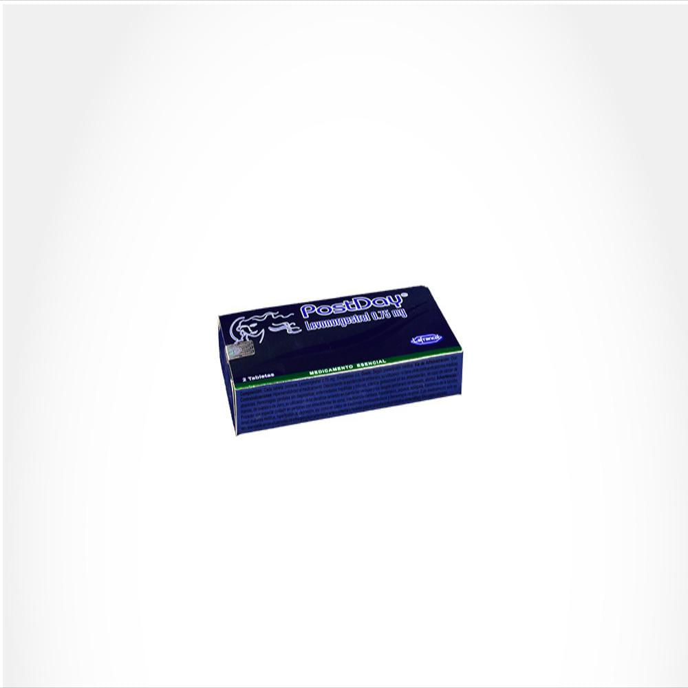 Postday Levonorgestrel .75Mg Tab Rec Oral Caj 2 Tab 1 U img #2